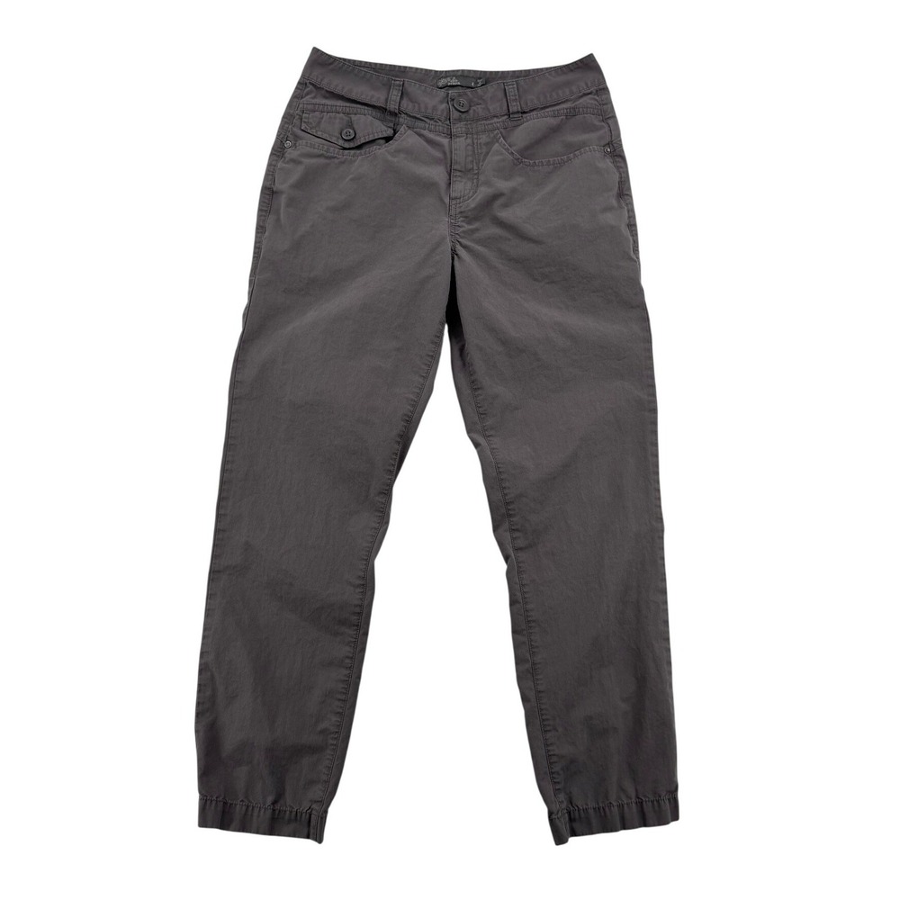 Prana Hiking Pants Womens 4 Gray Excellent Straight Leg Utility W41212344
